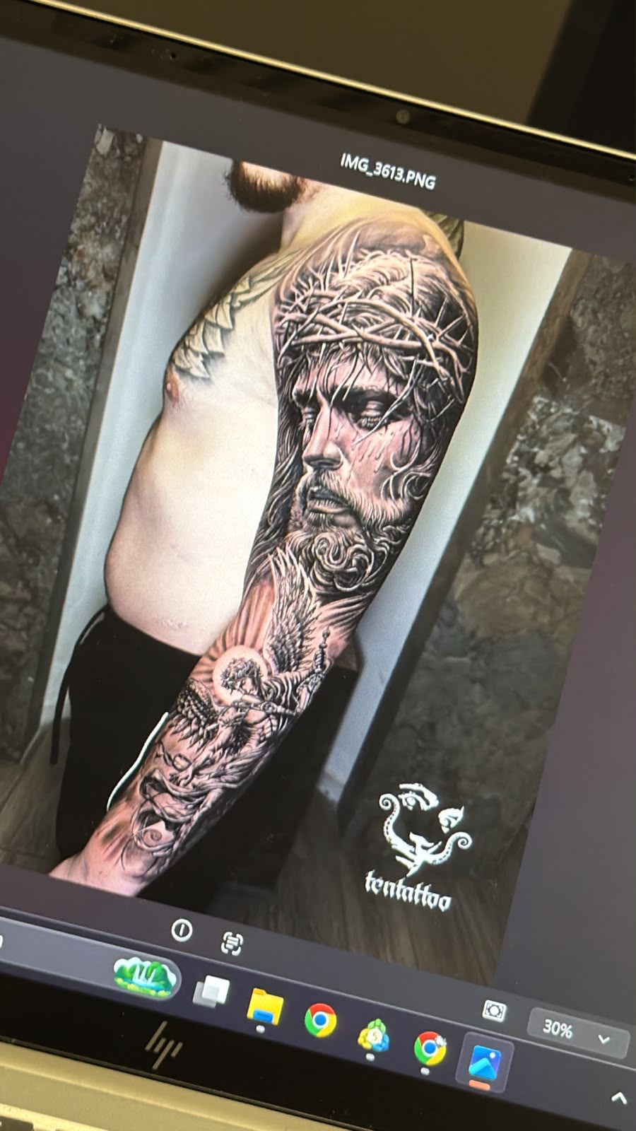 Black & Grey tattoo example