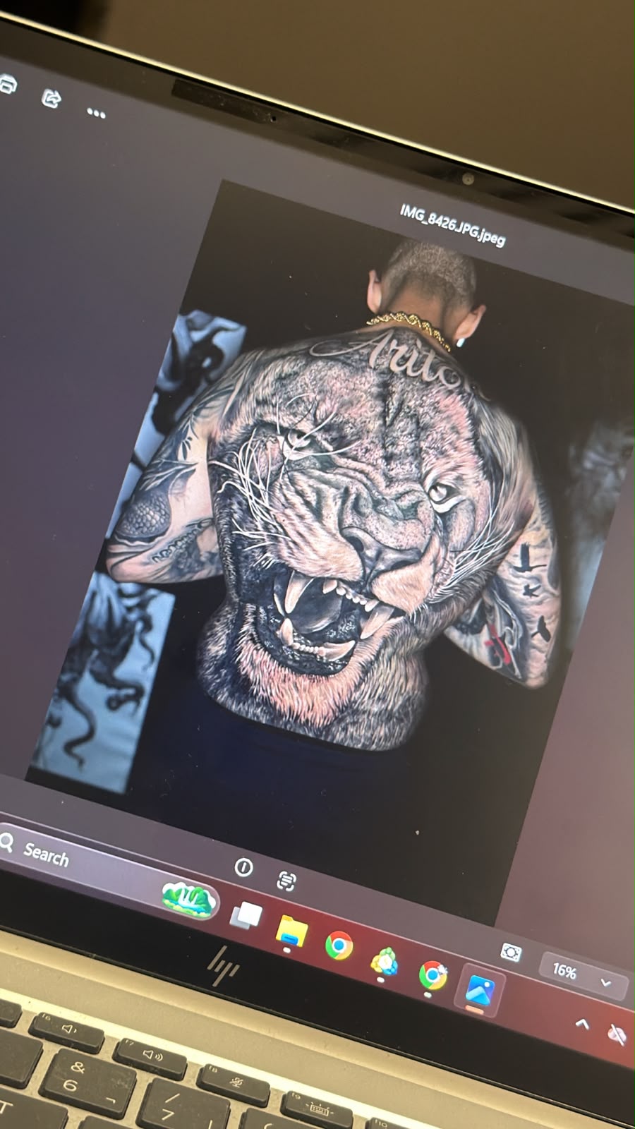 Realism tattoo example